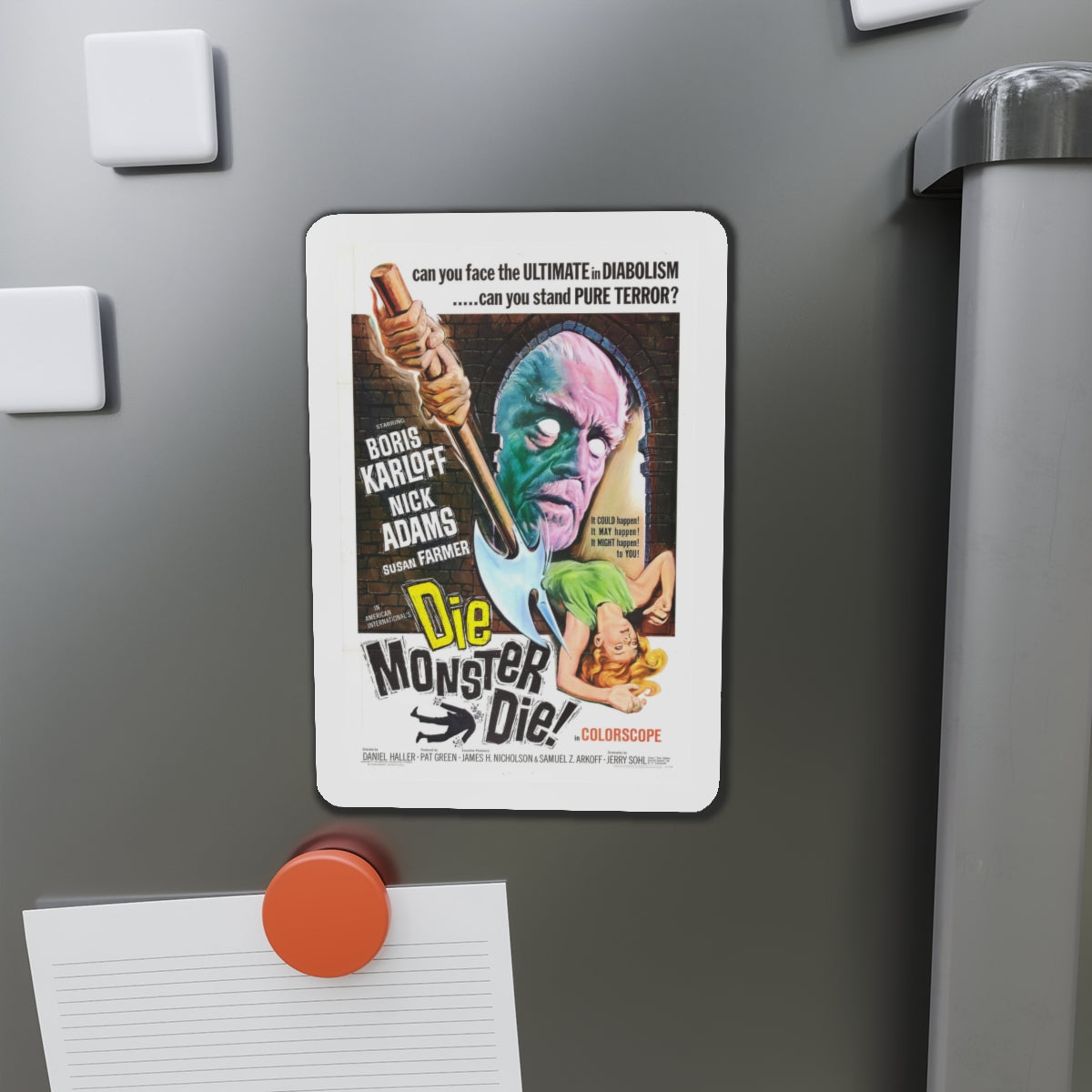 DIE MONSTER DIE! 1965 Movie Poster - Die-Cut Magnet-The Sticker Space