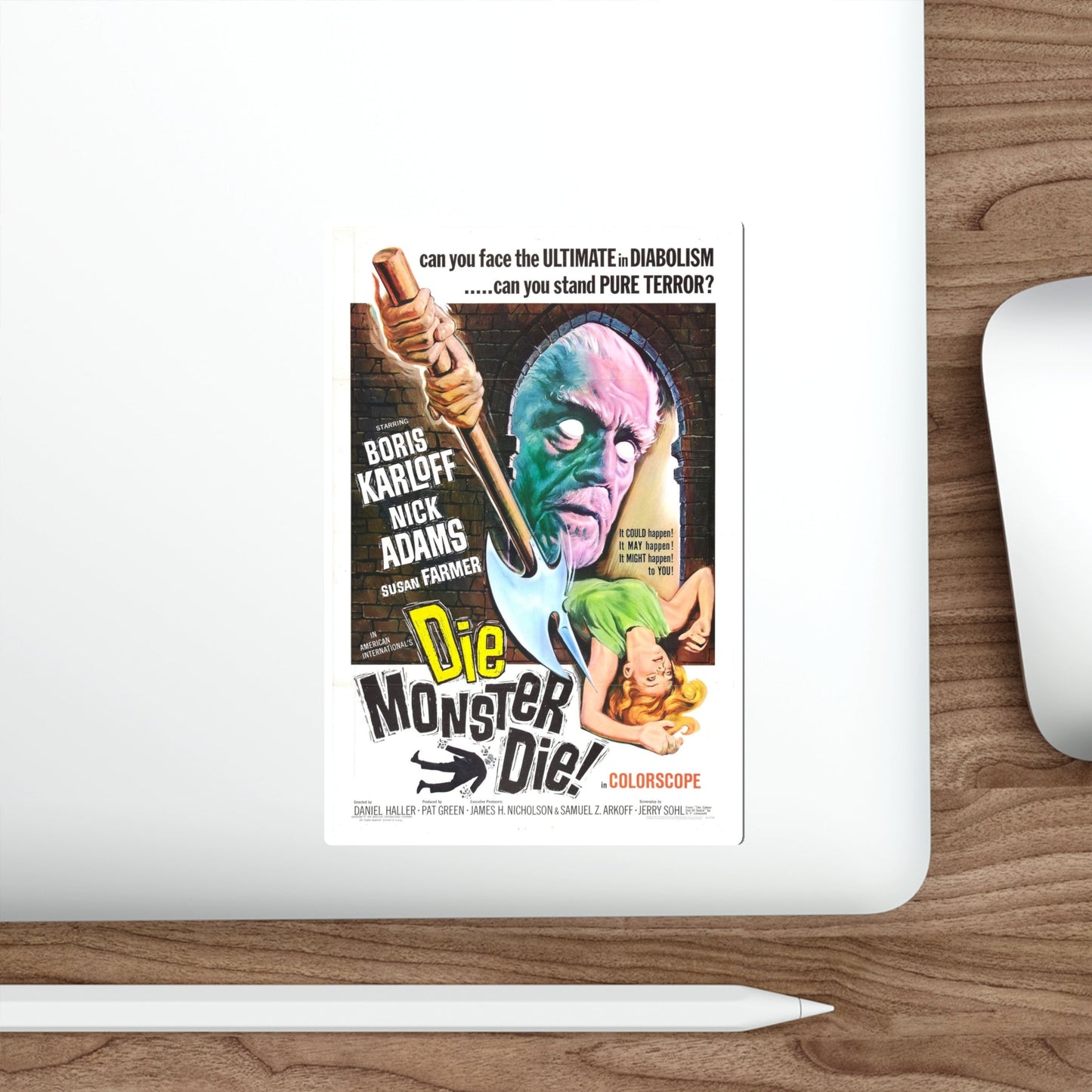 DIE MONSTER DIE! 1965 Movie Poster STICKER Vinyl Die-Cut Decal-The Sticker Space