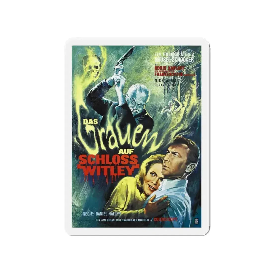 DIE MONSTER DIE (GERMAN) 1965 Movie Poster - Refrigerator Magnet - The Sticker Space