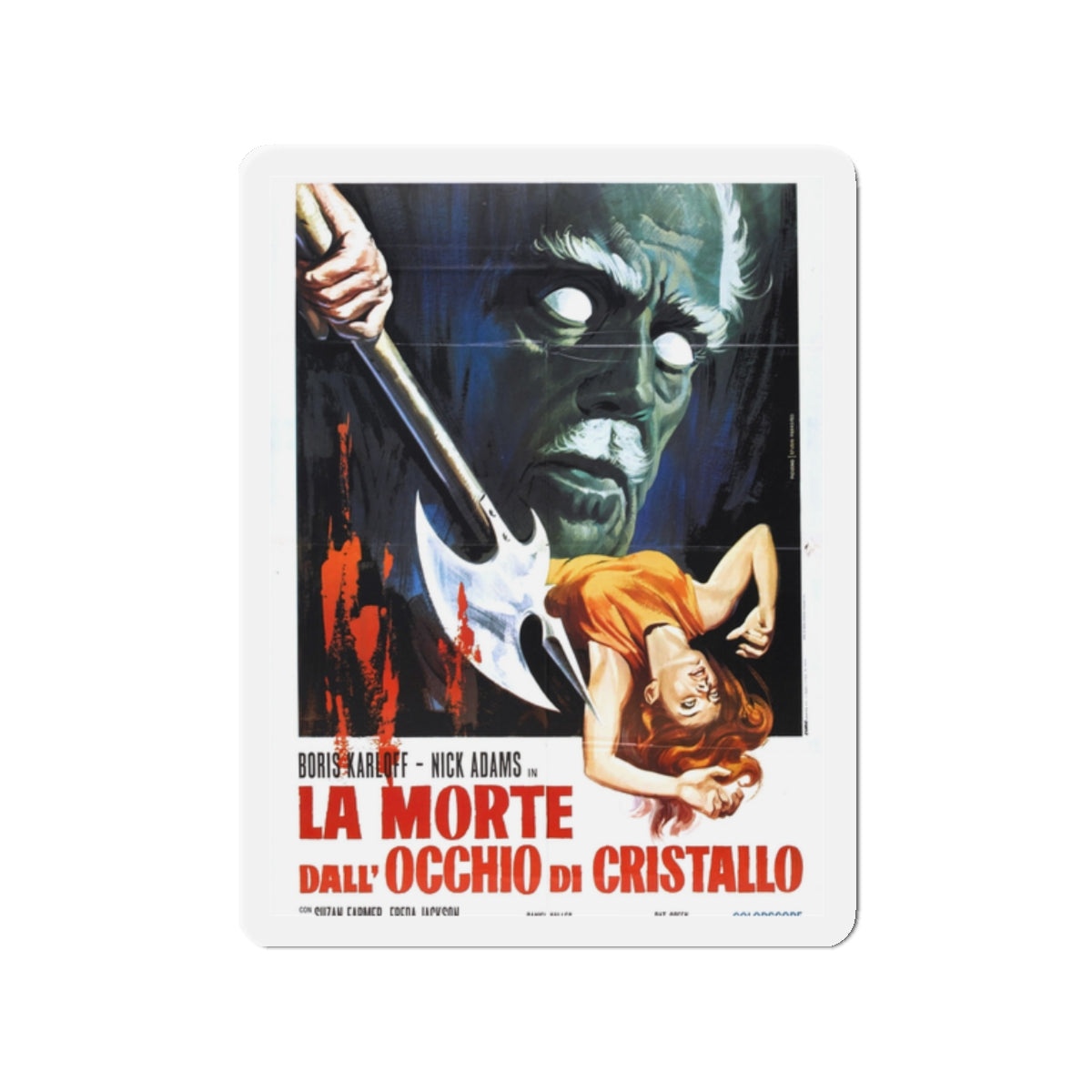 DIE MONSTER DIE (ITALIAN) 1965 Movie Poster - Die-Cut Magnet-2" x 2"-The Sticker Space