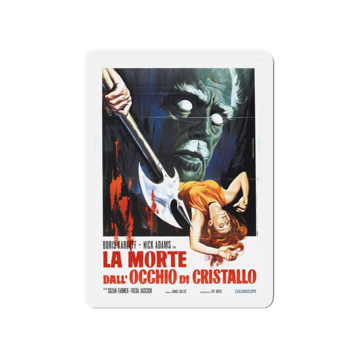 DIE MONSTER DIE (ITALIAN) 1965 Movie Poster - Die-Cut Magnet-4" x 4"-The Sticker Space