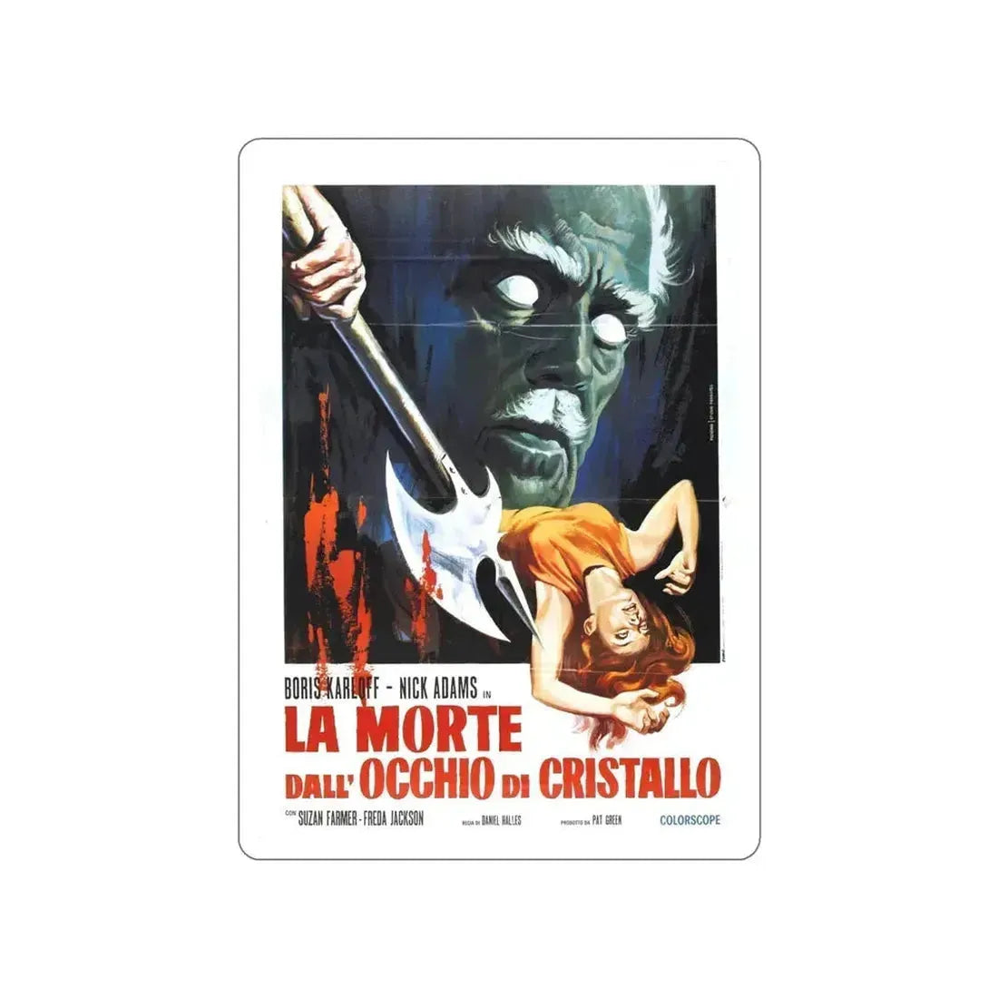 DIE MONSTER DIE (ITALIAN) 1965 Movie Poster STICKER Vinyl Die-Cut Decal 5 Inch - The Sticker Space