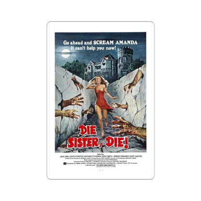Die Sister Die! 1972 Movie Poster STICKER Vinyl Die-Cut Decal 3 Inch - The Sticker Space