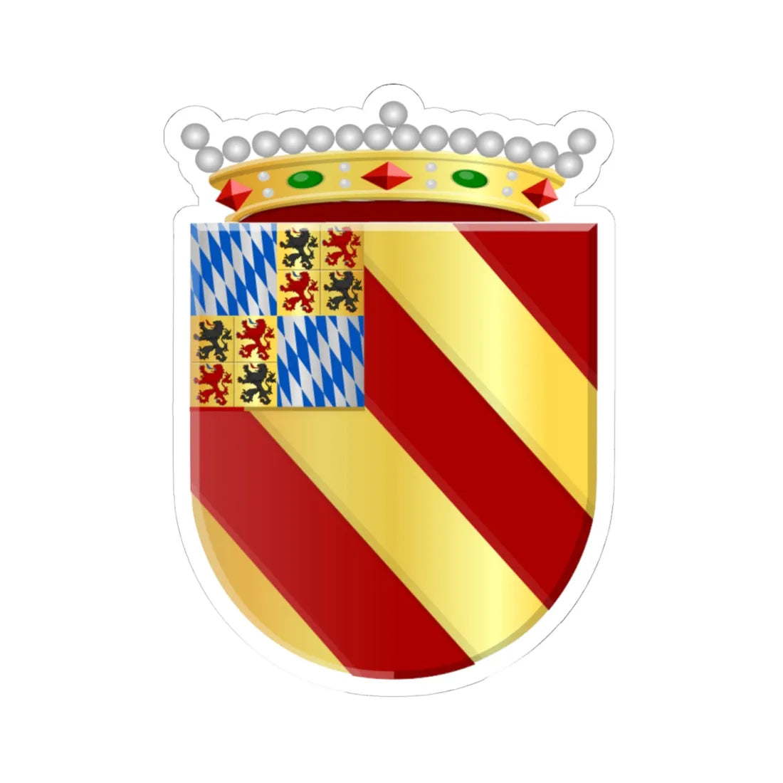 Diederik van Schagen (Germany) (Coat of Arms) STICKER Vinyl Kiss-Cut Decal 4 Inch White - The Sticker Space