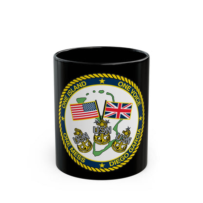 Diego Garcia One Mess (U.S. Navy) Black Coffee Mug-11oz-The Sticker Space