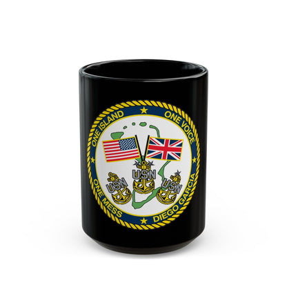 Diego Garcia One Mess (U.S. Navy) Black Coffee Mug-15oz-The Sticker Space