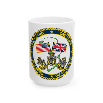 Diego Garcia One Mess (U.S. Navy) White Coffee Mug-15oz-The Sticker Space