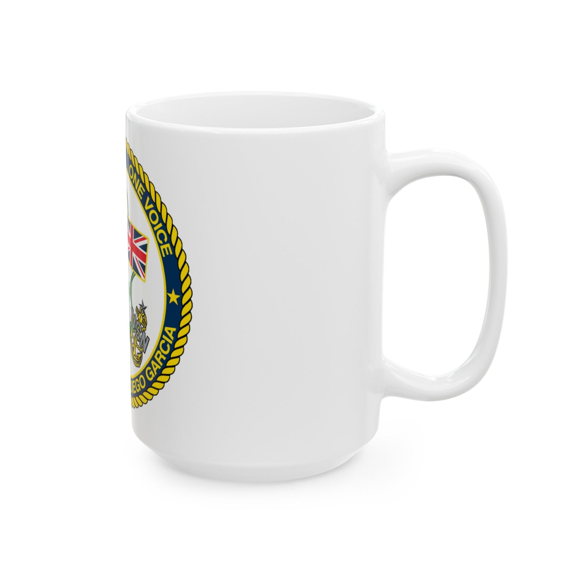 Diego Garcia One Mess (U.S. Navy) White Coffee Mug-The Sticker Space