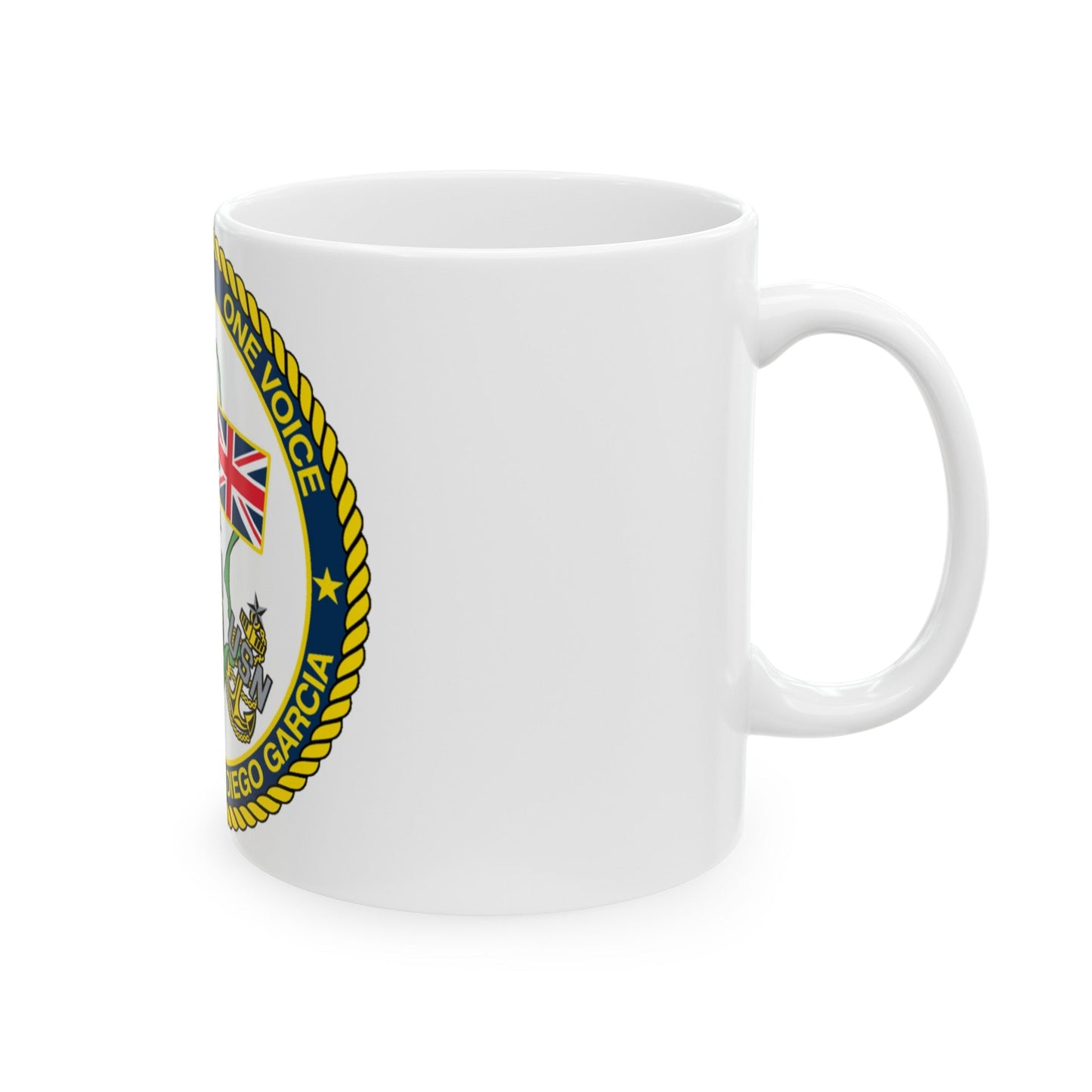 Diego Garcia One Mess (U.S. Navy) White Coffee Mug-The Sticker Space