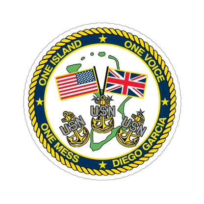 Diego Garcia One Mess (U.S. Navy) STICKER Vinyl Die-Cut Decal 6 Inch - The Sticker Space