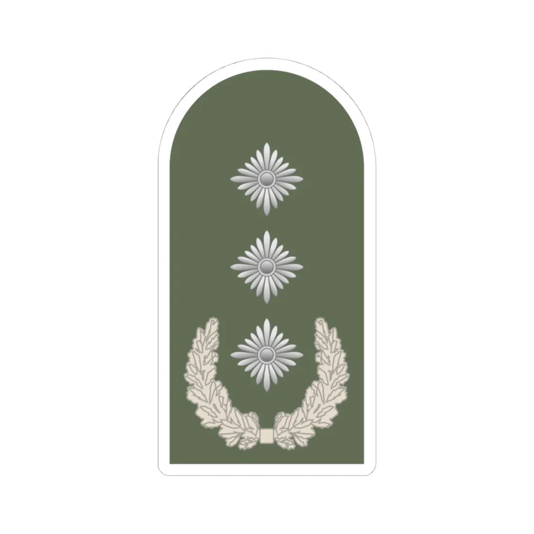 Dienstgrad Bundeswehr Heer 271 Oberst (Germany) (Military Rank) STICKER Vinyl Kiss-Cut Decal 4 Inch White - The Sticker Space
