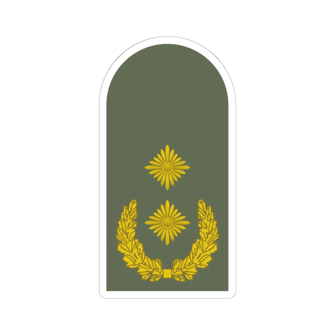 Dienstgrad Bundeswehr Heer 321 Generalmajor (Germany) (Military Rank) STICKER Vinyl Kiss-Cut Decal 6 Inch White - The Sticker Space