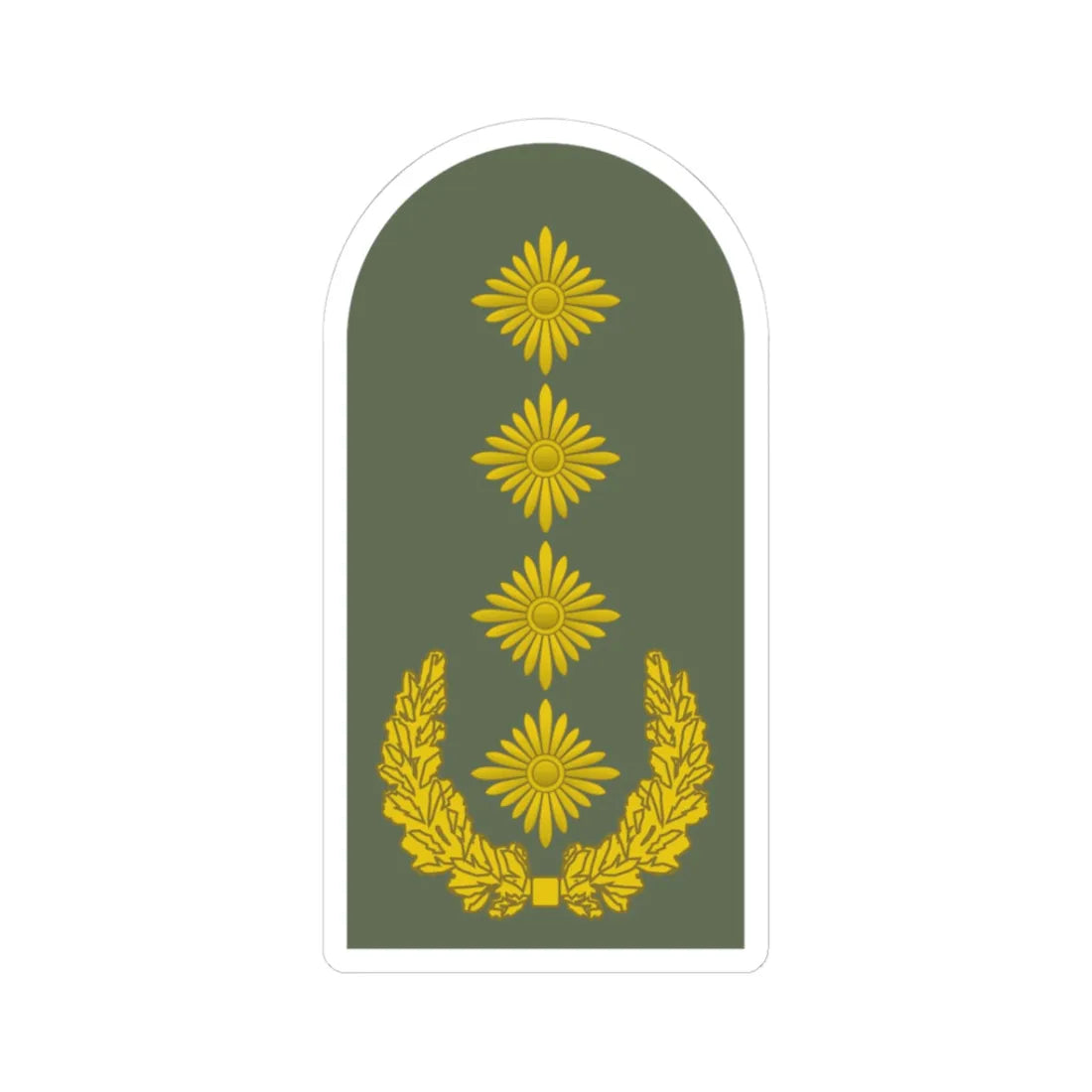Dienstgrad Bundeswehr Heer 341 General (Germany) (Military Rank) STICKER Vinyl Kiss-Cut Decal 3 Inch White - The Sticker Space
