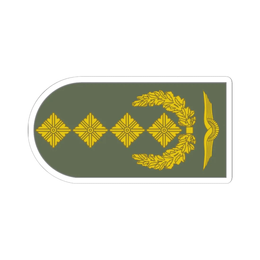 Dienstgrad Bundeswehr LW General infobox (Military Rank) STICKER Vinyl Kiss-Cut Decal 6 Inch White - The Sticker Space