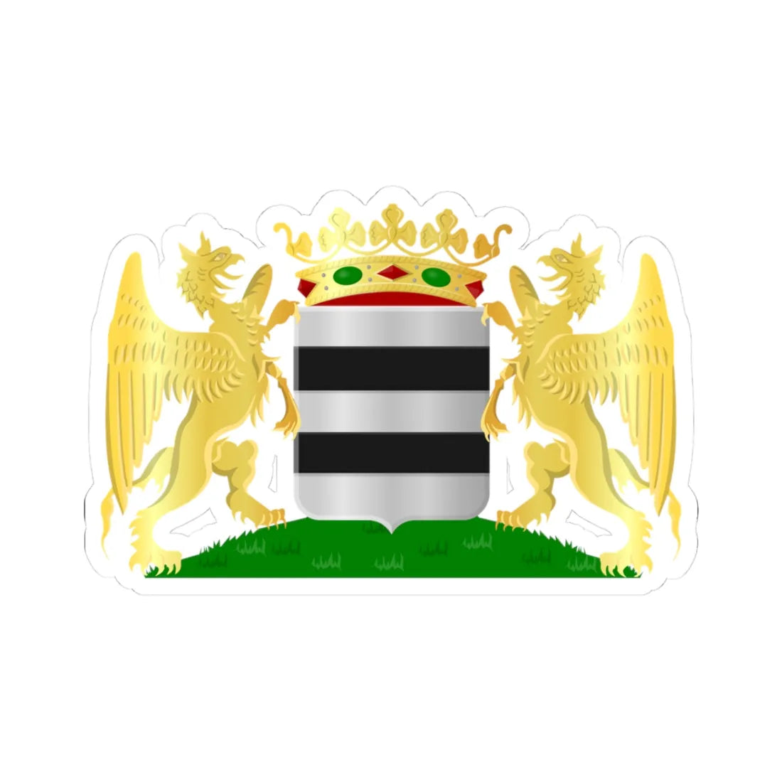 Diest wapen (Belgium) (Coat of Arms) STICKER Vinyl Kiss-Cut Decal 3 Inch White - The Sticker Space