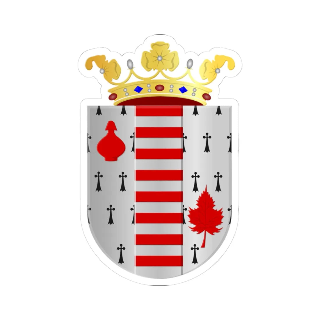 Diever wapen (Netherlands) (Coat of Arms) STICKER Vinyl Kiss-Cut Decal 3 Inch White - The Sticker Space