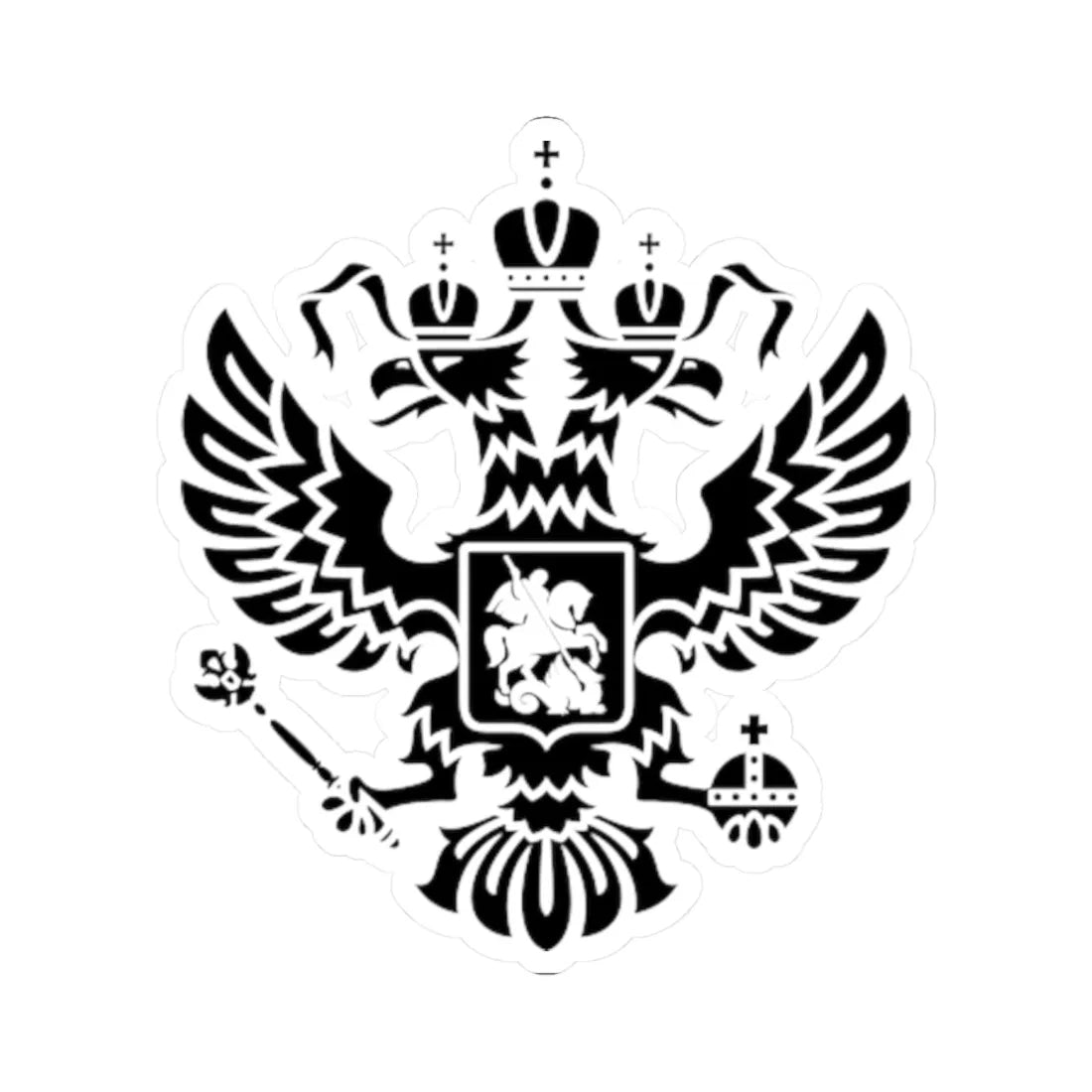 Digital gerb russia max (Russia) (Coat of Arms) STICKER Vinyl Kiss-Cut Decal 2 Inch White - The Sticker Space