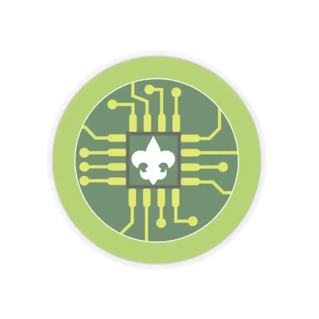 Digital Technology (Boy Scout Merit Badge) STICKER Vinyl Kiss-Cut Decal 2 Inch Transparent - The Sticker Space