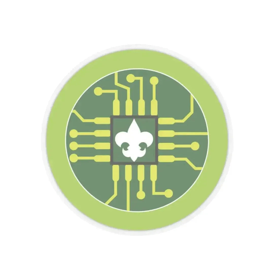 Digital Technology (Boy Scout Merit Badge) STICKER Vinyl Kiss-Cut Decal 3 Inch Transparent - The Sticker Space