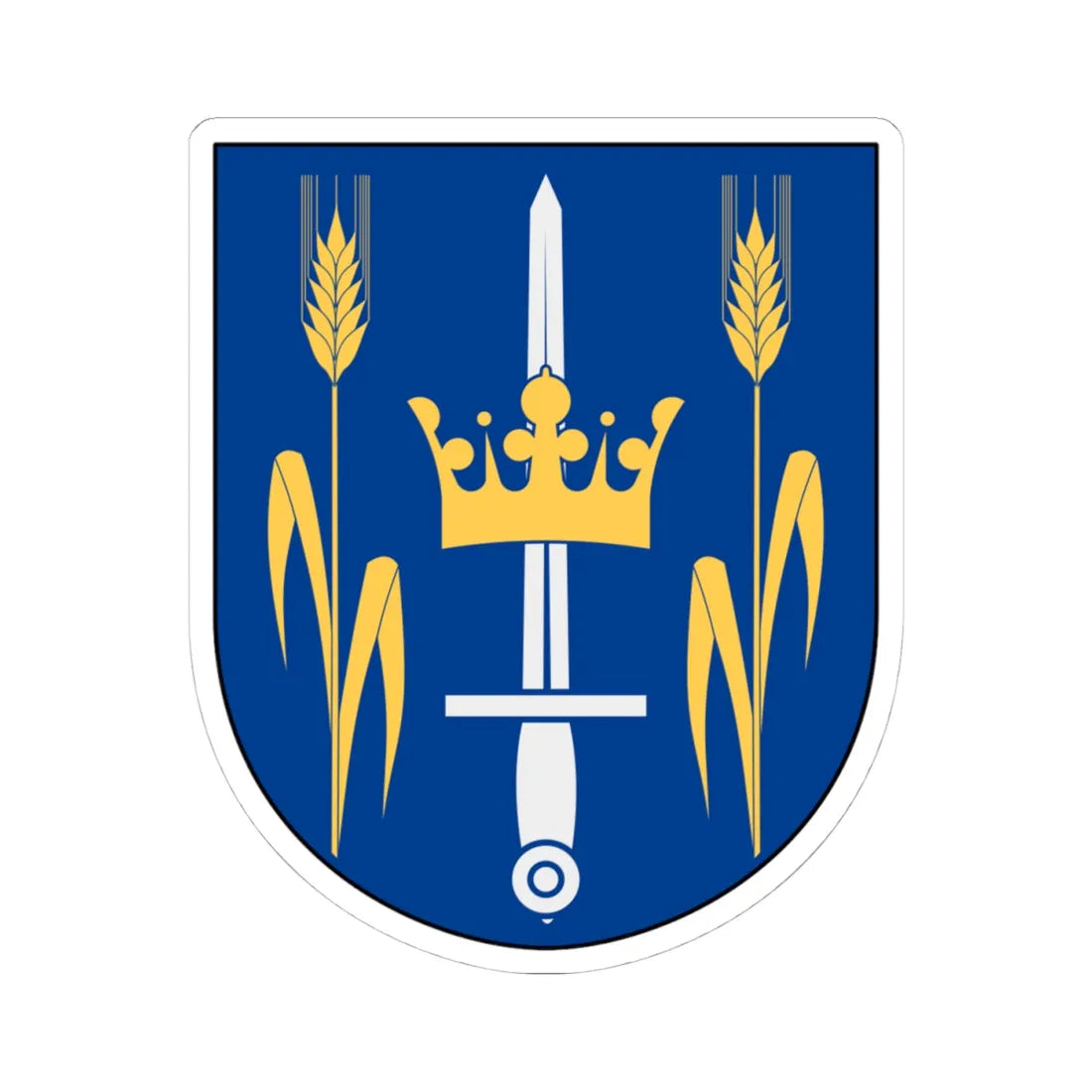 Dimbo vapen (Sweden) (Coat of Arms) STICKER Vinyl Kiss-Cut Decal 4 Inch White - The Sticker Space