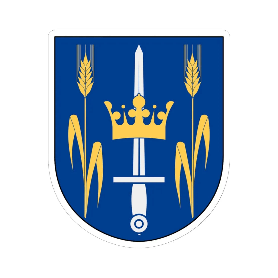 Dimbo vapen (Sweden) (Coat of Arms) STICKER Vinyl Kiss-Cut Decal 6 Inch White - The Sticker Space