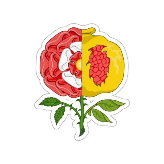 Dimidiated Rose and Pomegranate Badge of Henry VIII STICKER Vinyl Die-Cut Decal 2 Inch - The Sticker Space