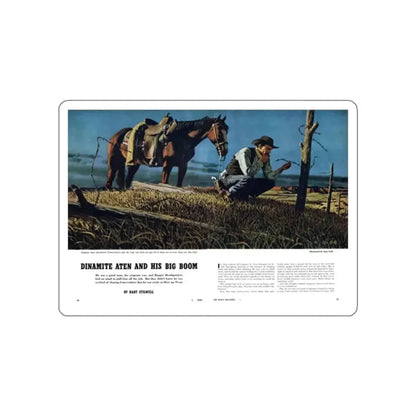 Dinamite Aten And His Big Boom, True magazine, May 1955 (Magazine Illustration) STICKER Vinyl Die-Cut Decal - The Sticker Space