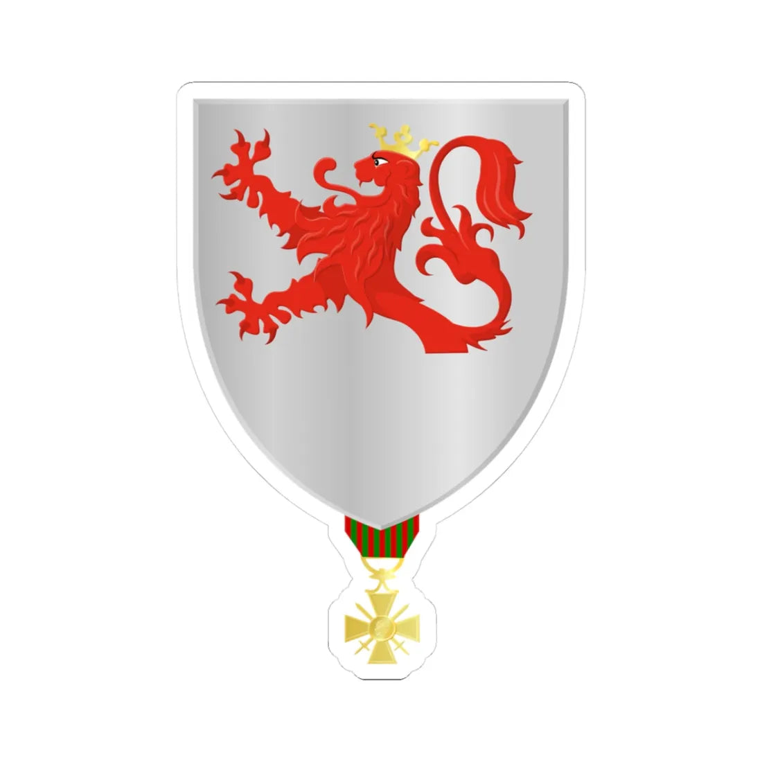 Dinant wapen (Belgium) (Coat of Arms) STICKER Vinyl Kiss-Cut Decal 3 Inch White - The Sticker Space