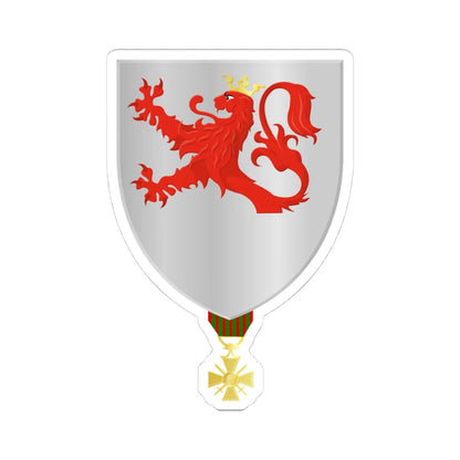 Dinant wapen (Belgium) (Coat of Arms) STICKER Vinyl Kiss-Cut Decal 4 Inch White - The Sticker Space