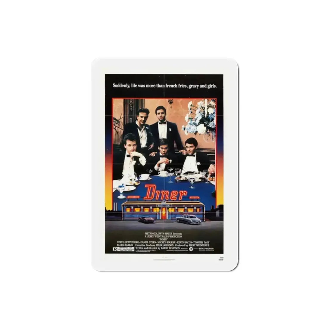 Diner 1982 Movie Poster Refrigerator Magnet 2 Inch - The Sticker Space