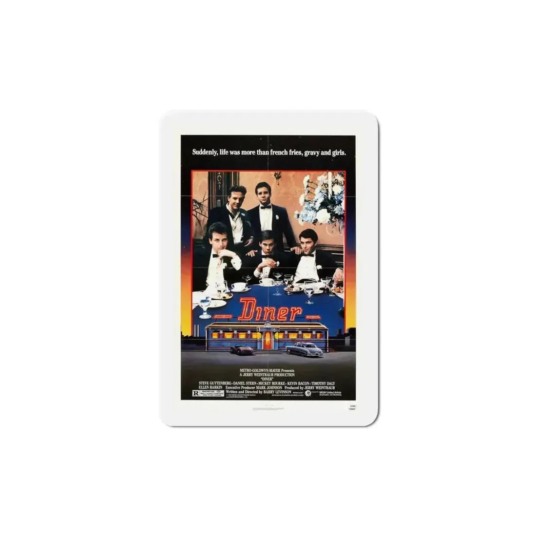 Diner 1982 Movie Poster Refrigerator Magnet - The Sticker Space