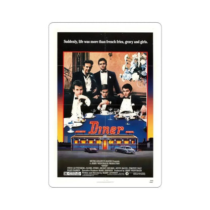 Diner 1982 Movie Poster STICKER Vinyl Die-Cut Decal 3 Inch - The Sticker Space