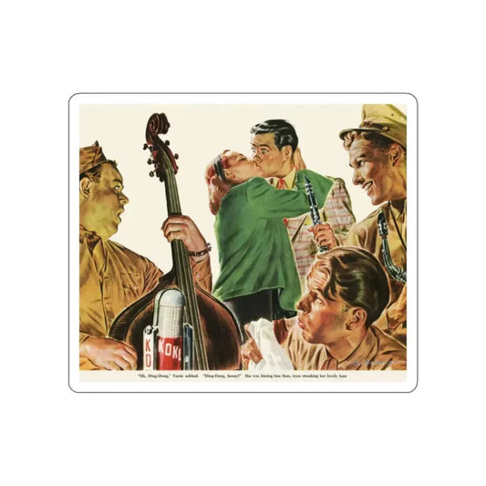 Ding-Dong Was His Name, Collier's magazine, 1944 (Magazine Illustration) STICKER Vinyl Die-Cut Decal White Die-Cut 2 Inch - The Sticker Space