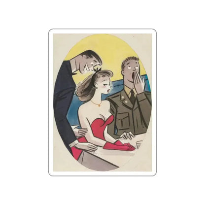 Dinner Dates cartoon (Magazine Illustration) STICKER Vinyl Die-Cut Decal - The Sticker Space