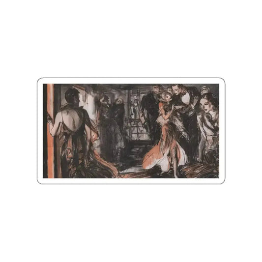 Dinner for Three Attended by Two, McCall's, September 1930 (Magazine Illustration) STICKER Vinyl Die-Cut Decal White Die-Cut 2 Inch - The Sticker Space