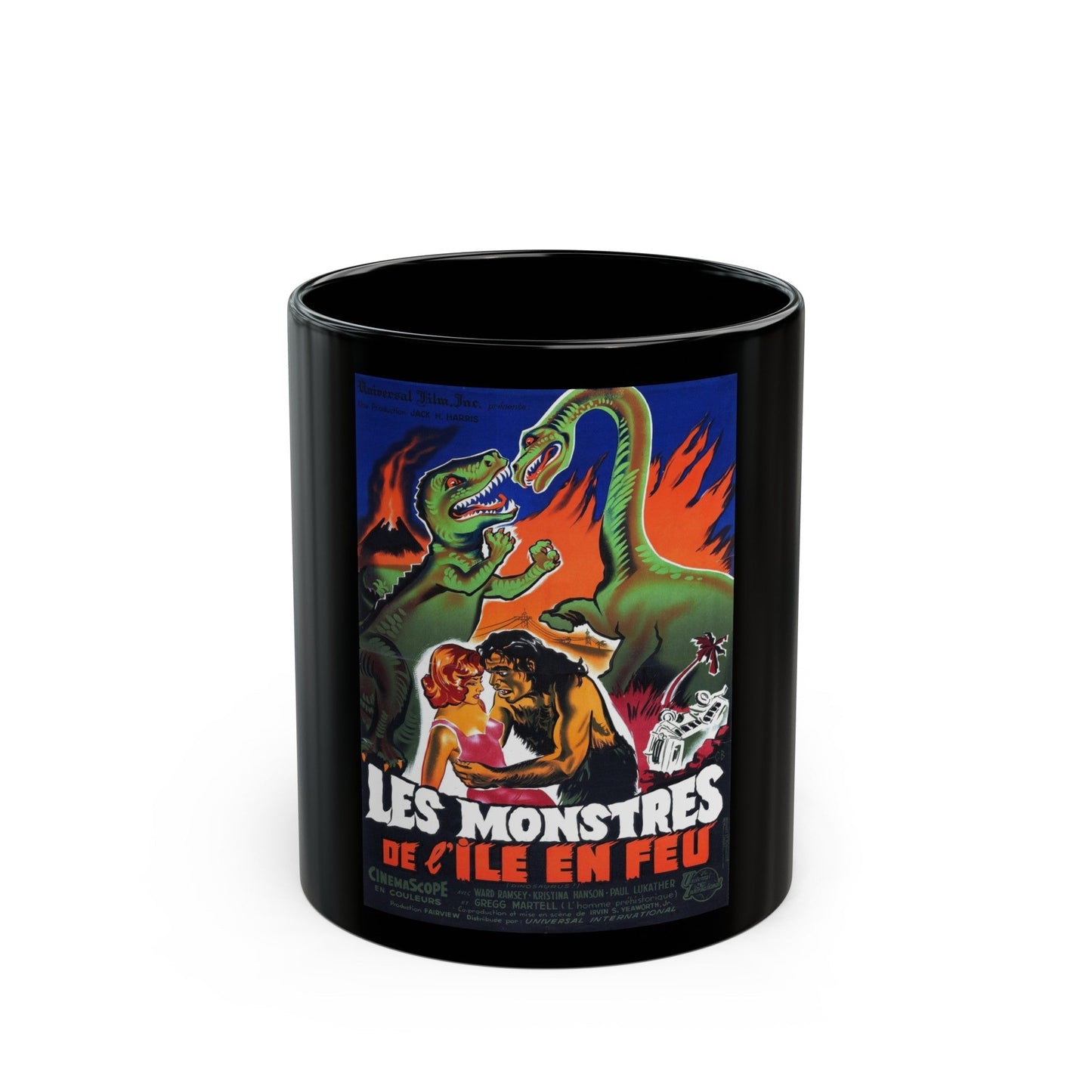 DINOSAURS (BELGIAN) 1980 Movie Poster - Black Coffee Mug-11oz-The Sticker Space