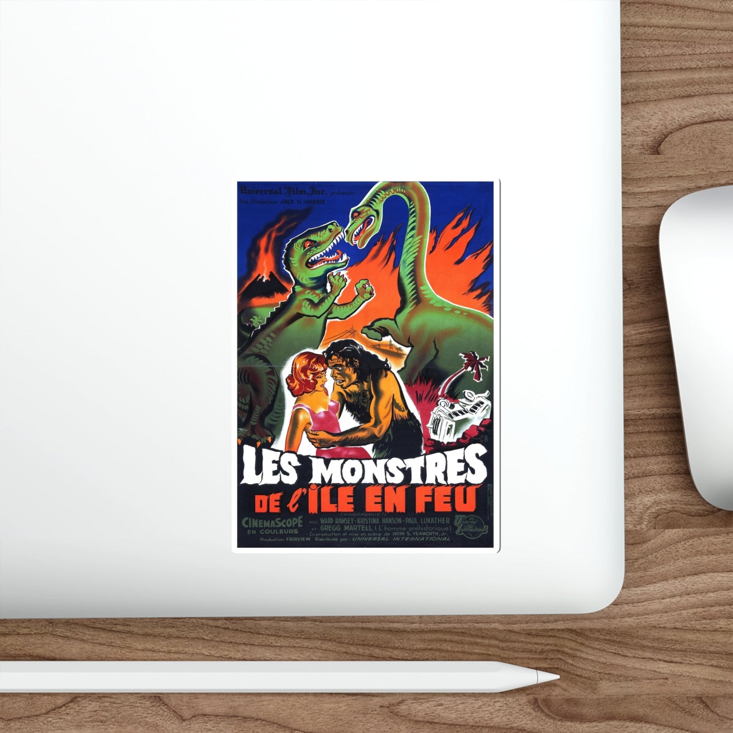 DINOSAURS (BELGIAN) 1980 Movie Poster STICKER Vinyl Die-Cut Decal-The Sticker Space