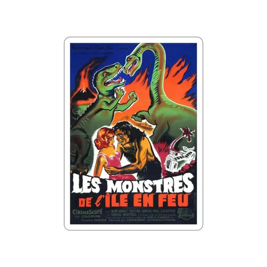 DINOSAURS (BELGIAN) 1980 Movie Poster STICKER Vinyl Die-Cut Decal 2 Inch - The Sticker Space