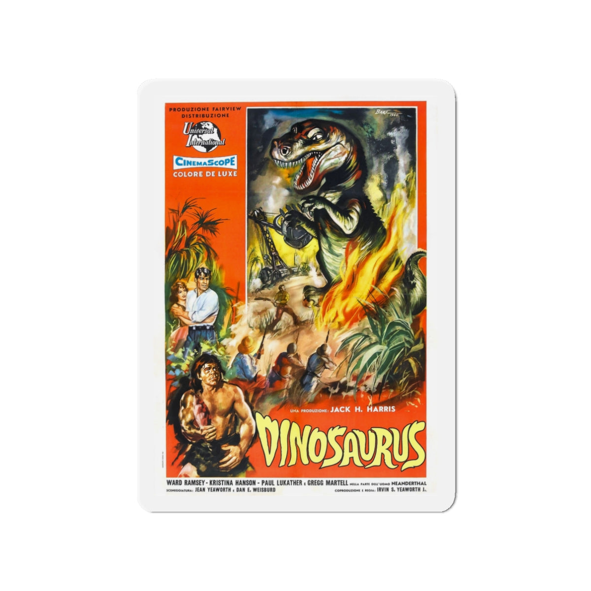 DINOSAURUS 1960 Movie Poster - Die-Cut Magnet-3" x 3"-The Sticker Space