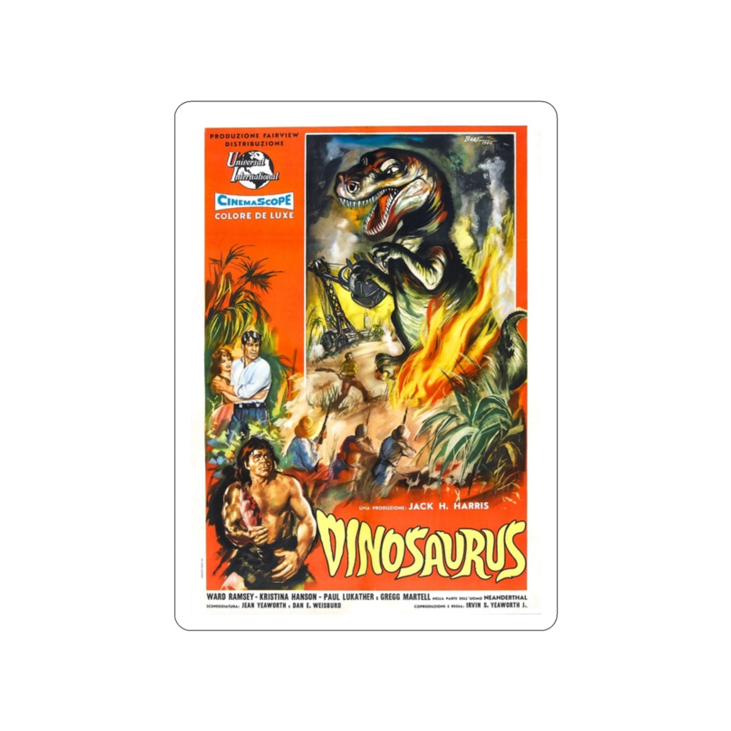 DINOSAURUS 1960 Movie Poster STICKER Vinyl Die-Cut Decal-2 Inch-The Sticker Space