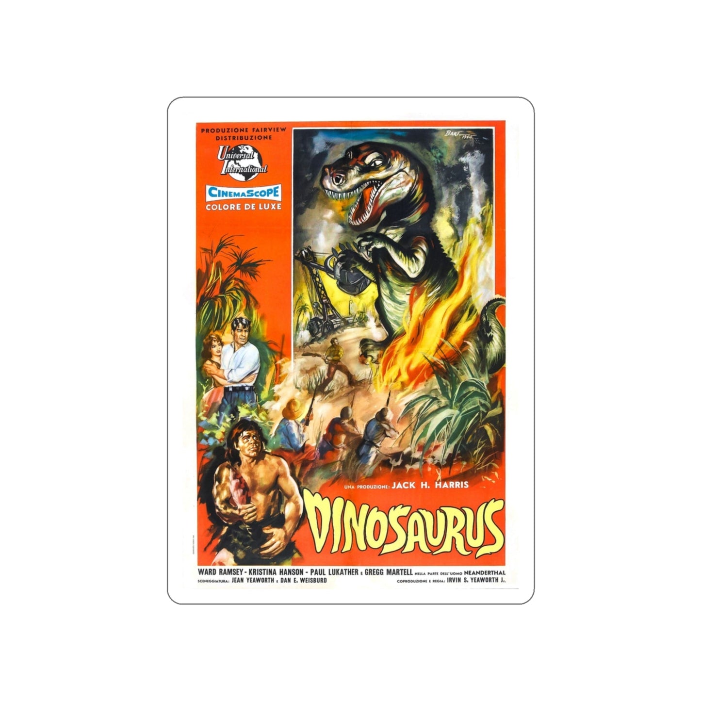 DINOSAURUS 1960 Movie Poster STICKER Vinyl Die-Cut Decal-3 Inch-The Sticker Space