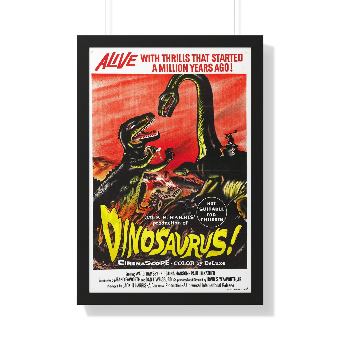 DINOSAURUS (2) 1960 - Framed Movie Poster-20" x 30"-The Sticker Space