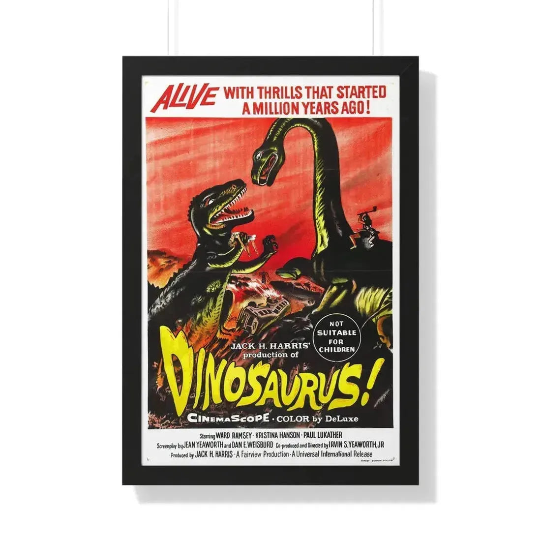 DINOSAURUS (2) 1960 - Framed Movie Poster 20" x 30" Black - The Sticker Space