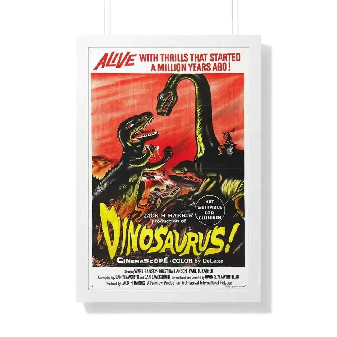 DINOSAURUS (2) 1960 - Framed Movie Poster 20" x 30" White - The Sticker Space