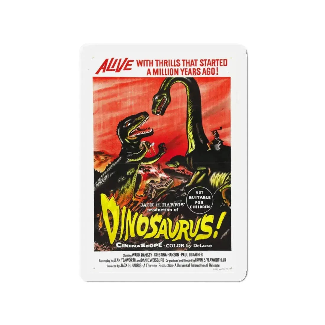 DINOSAURUS (2) 1960 Movie Poster - Refrigerator Magnet 3 Inch - The Sticker Space