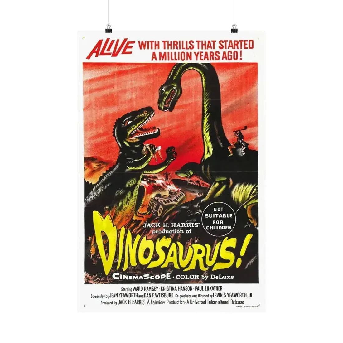 DINOSAURUS (2) 1960 - Paper Movie Poster 20″ x 30″ Matte - The Sticker Space