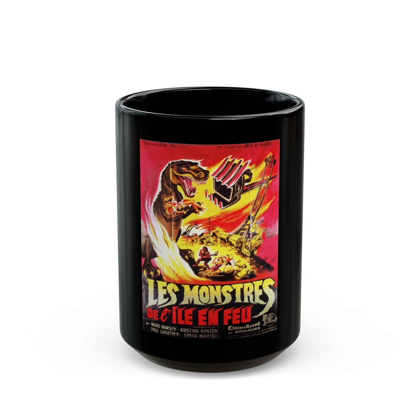 DINOSAURUS (FRENCH) 1960 Movie Poster - Black Coffee Mug-15oz-The Sticker Space