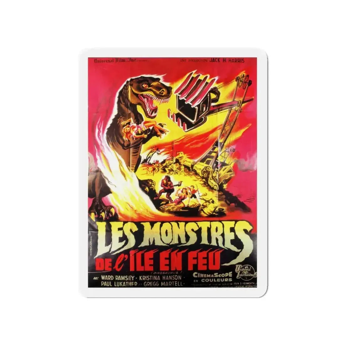 DINOSAURUS (FRENCH) 1960 Movie Poster - Refrigerator Magnet 4 Inch - The Sticker Space