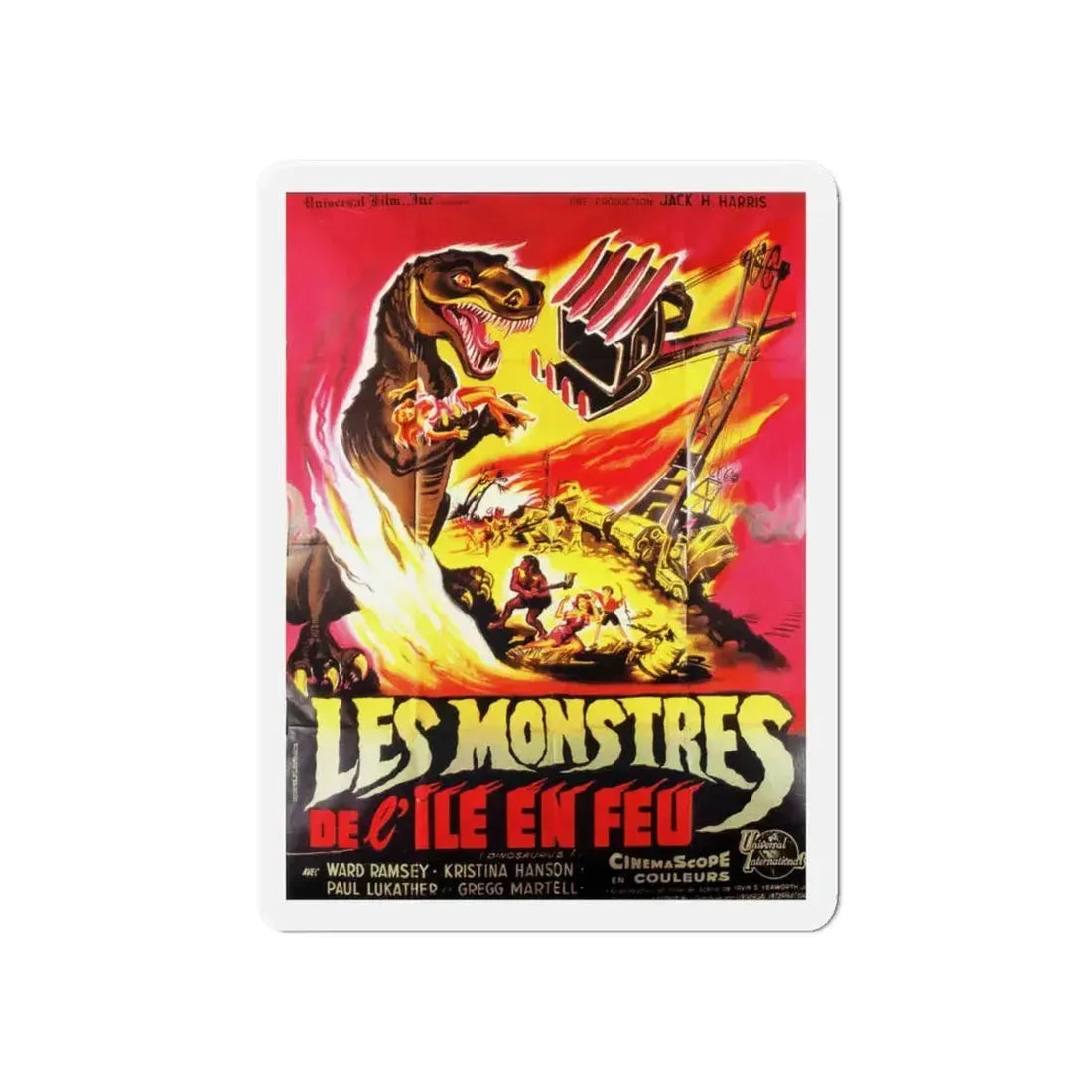 DINOSAURUS (FRENCH) 1960 Movie Poster - Refrigerator Magnet 6 Inch - The Sticker Space