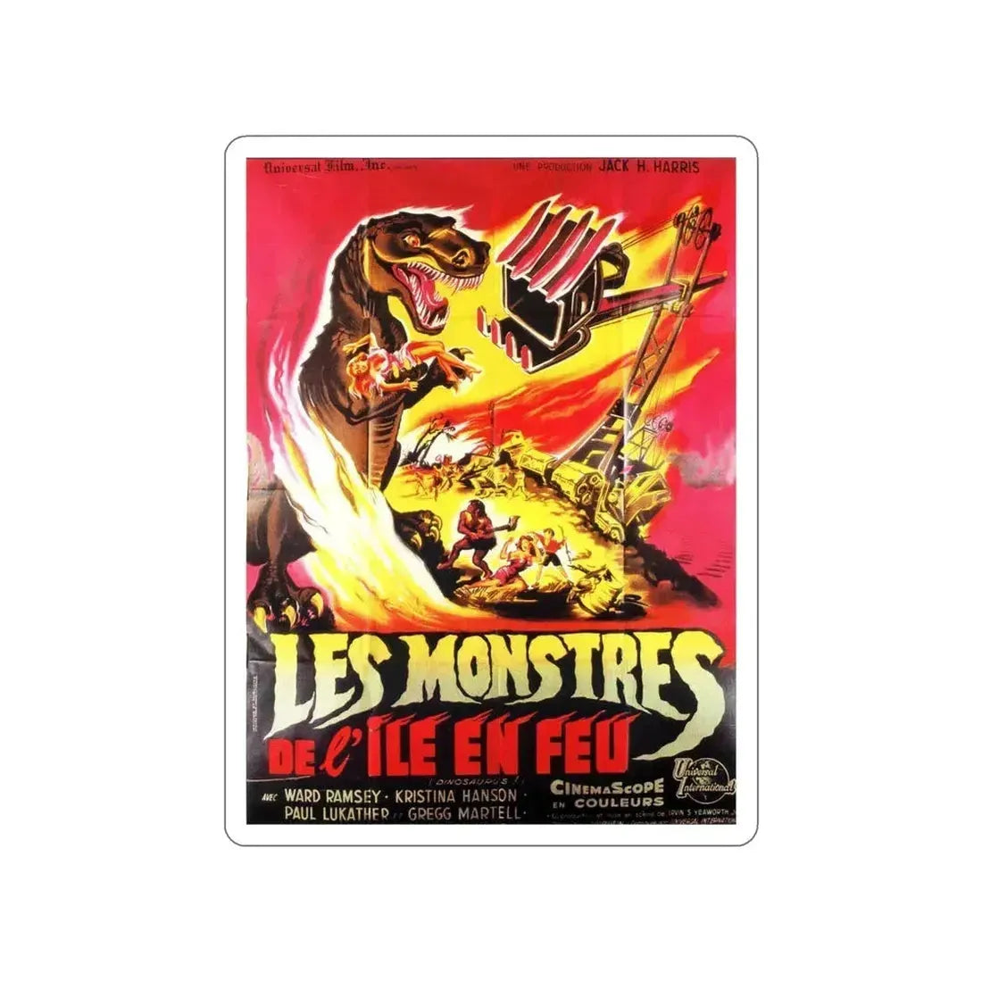 DINOSAURUS (FRENCH) 1960 Movie Poster STICKER Vinyl Die-Cut Decal 6 Inch - The Sticker Space